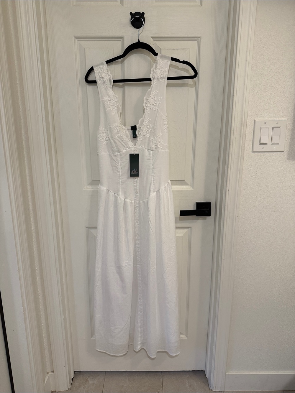 wild fable white lace maxi sundress - size small